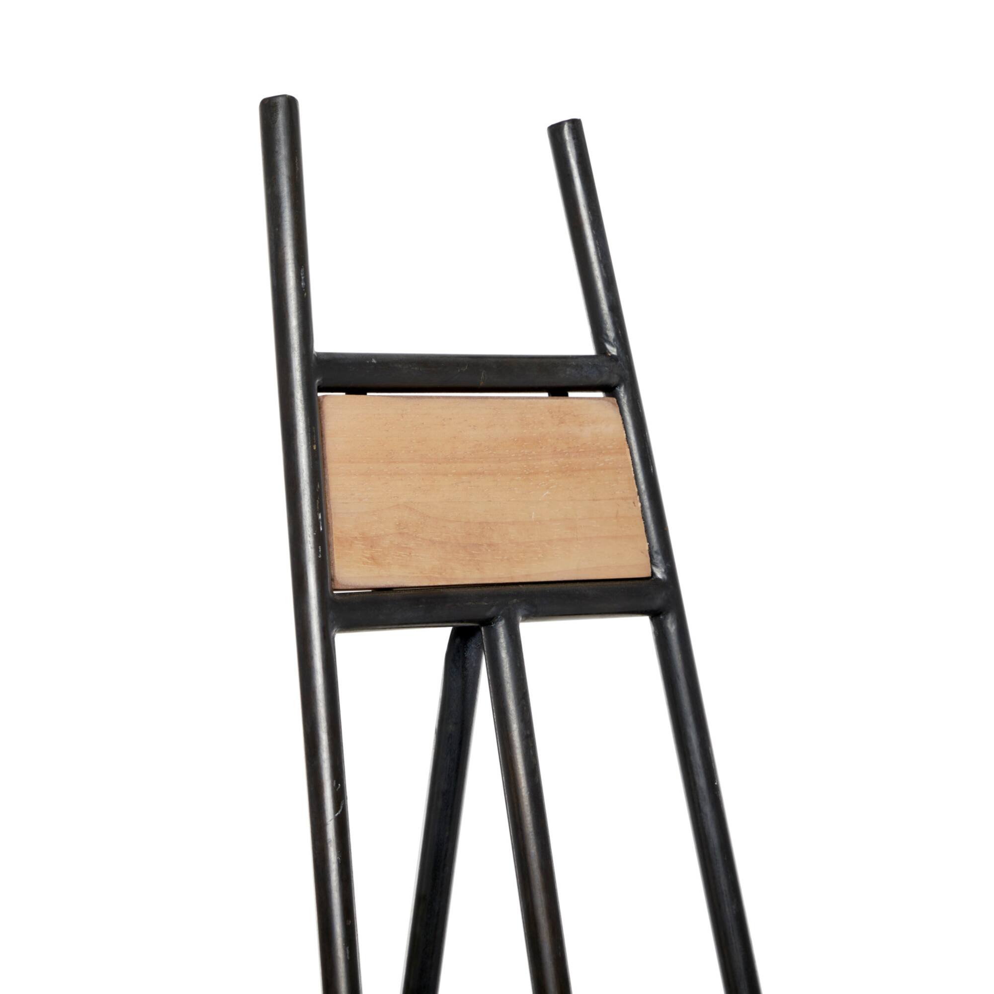 66" Black Iron Industrial Easel